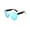 Blue, variant on FEISEDY Oversized Mirrored Frameless Lens One Piece Sunglasses for Women Men B2647