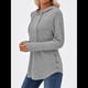 thumbnail image 4 of Sudadera con Capucha de Punto Acanalado Suave para Mujer, Suéter de Larga, Sudadera Ligera y Acogedora para Otoño. Gris XXL, 4 of 6