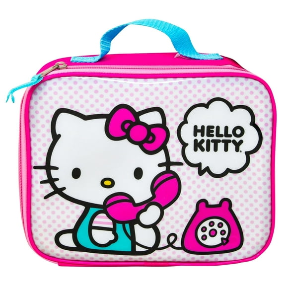 Hello Kitty 9 Inch Rectangle Lunch Bag School Tote Bag for Girls Age 3 and Up