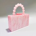 thumbnail image 3 of Bolso de comedor de acrílico perlado para mujer, elegante y generoso, con cuentas en la muñeca, bolso de regalo de boda portátil, 3 of 6