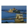 thumbnail image 1 of European Cutting Board, River of Budapest at the Evening Tranquil Bridge Hungarian Culture Heritage, Decorative Tempered Glass Cutting and Serving Board, Small Size, Multicolor, by Ambesonne, 1 of 1
