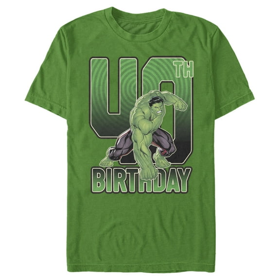 Men's Marvel Hulk Smash 40th Birthday  Graphic Tee Kelly Green Medium