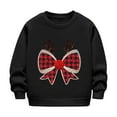 thumbnail image 2 of Cowsor Chandails en Molleton pour Filles Enfants Mignon Graphique Col Rond Chandail Tops Xmas Manches Longues Chemises de Vacances, 2 of 5