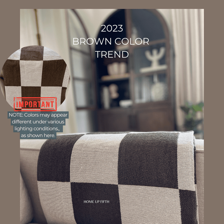 HOME UP FIFTH Unisex Checkered Throw Blanket for Couches