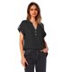 thumbnail image 4 of Blusas para las Mujeres Casual Verano Botón Sólido Camisa V-Cuello Blusa Suelta, Camiseta de Lino de Algodón para Acampar Al Aire Libre Y Uso Diario, Estilo Vintage, 4 of 9