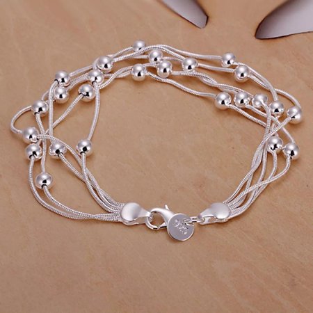 Women's Unisex 925 Sterling Silver Bracelet Size 7.5 Inches 12MM Lobster L21