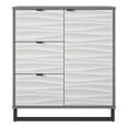 thumbnail image 4 of Ameriwood Home Monterey 1 Door / 3 Drawer  Accent Cabinet, Faux Wave Pattern with Graphite, 4 of 9