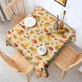thumbnail image 2 of Autumn Fall Leaves Pattern Square Tablecloth,Waterproof Square Table Cover,Wipeable Spillproof Washable Table Cover for Home Kitchen Party Decor 42"X42"(107x107cm), 2 of 6