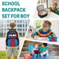 thumbnail image 7 of 17 inch Large Capacity Gaming Backpack for Boys 3pcs Set - Video Game Themed School Bookbag with Lunch Box and Pencil Case for Kids Teens, Elementary Middle High School Students, 7 of 7