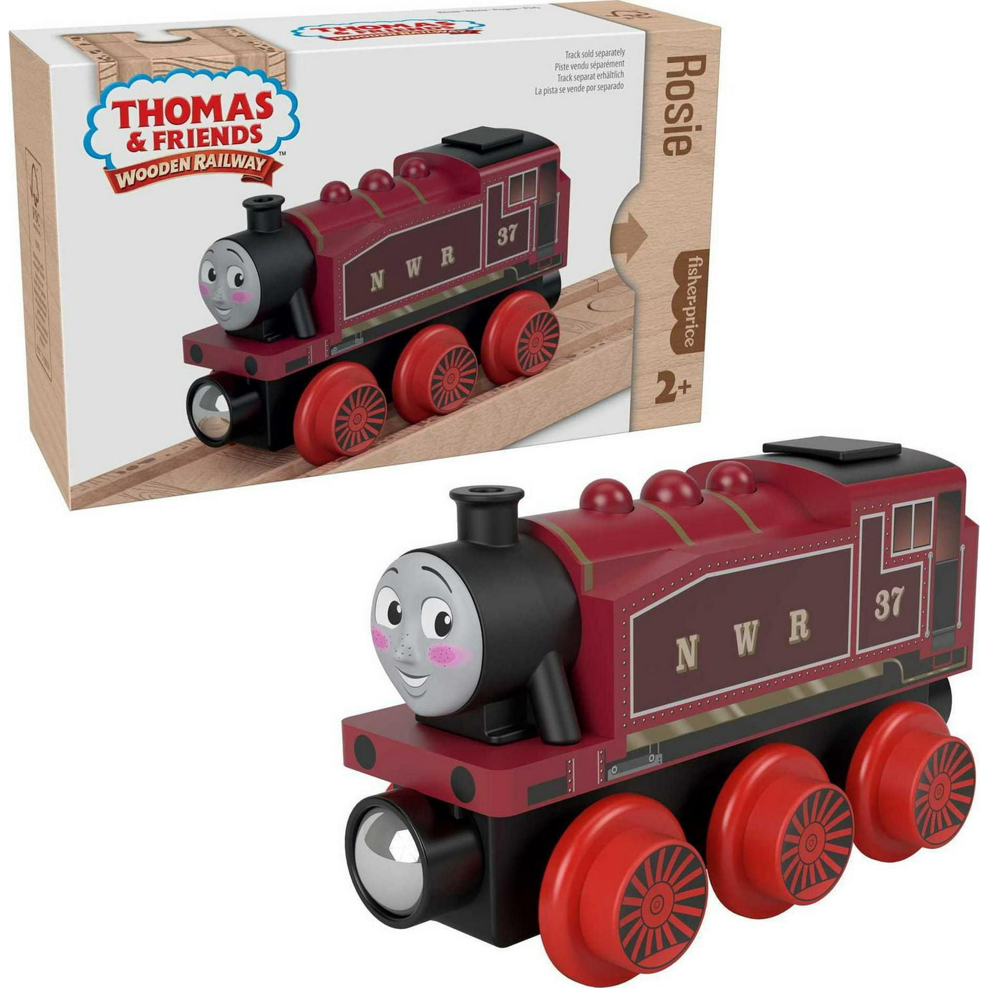 Thomas Friends Wooden Railway Rosie Engine, push-along toy train