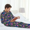 thumbnail image 6 of Uemuo Roosters 1 Pattern 2-Piece Loungewear Set - Men’s Soft Sleepwear, Cozy Winter PJs, Comfy Sleep Set-Medium, 6 of 7