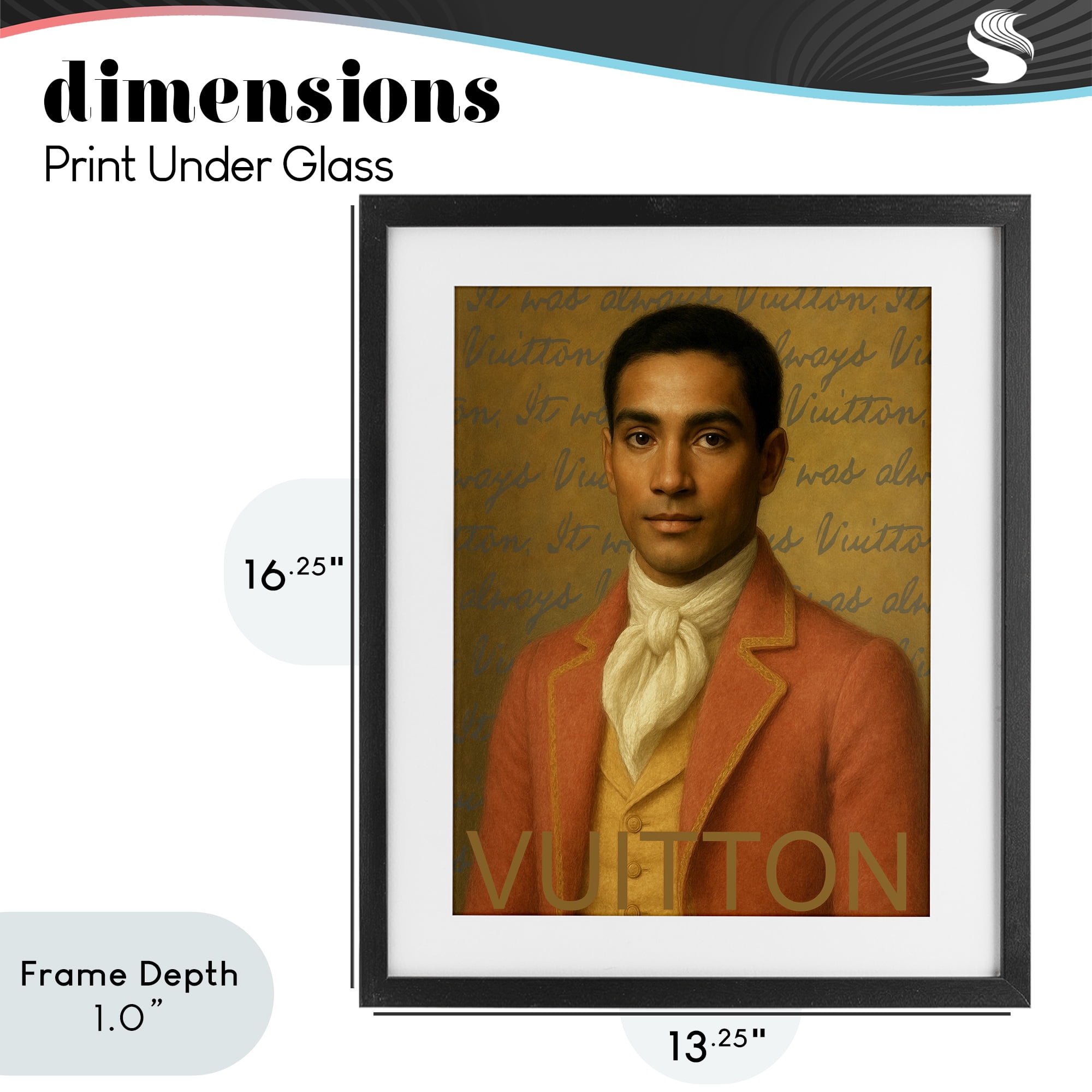 Stupell Industries Vintage Fashion Gent Black Framed Print Under Glass, design by Grotto Studios