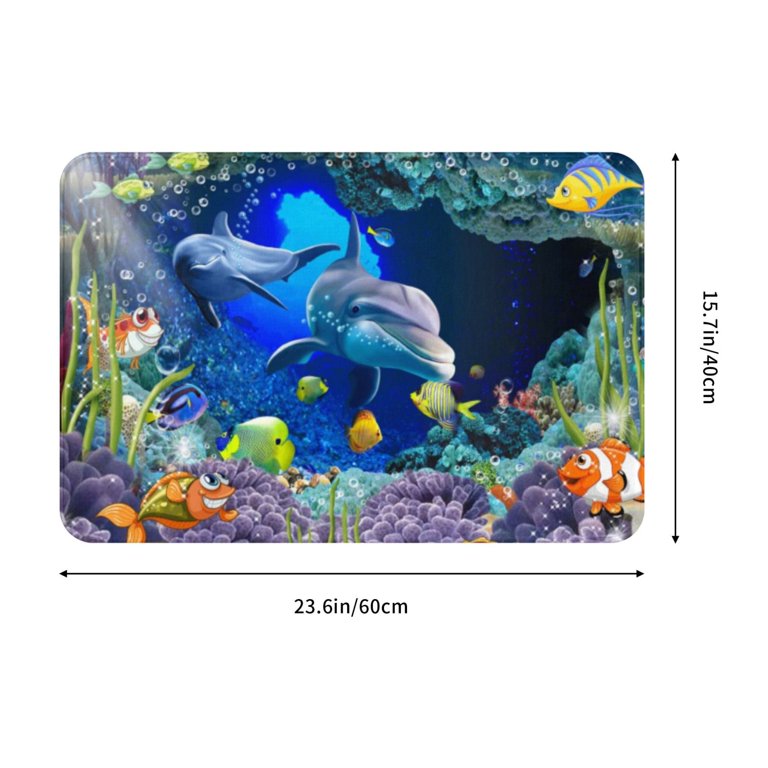 Turtle Indoor Doormat Underwater World Front Door Mats,Water