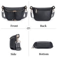 thumbnail image 2 of HKCLUF Crossbody Bag Women Fashionable Fanny Packs Leather Belt Bag for Travel Camping, 2 of 9