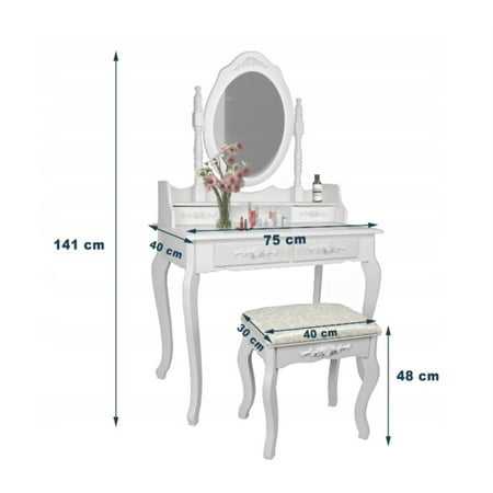 Viscologic Pearl Wooden Mirrored Makeup Vanity Table White Canada Viscologic Pearl Wooden Mirrored Makeup, Viscologic Pearl Wooden Mirrored Makeup Vanity Table White