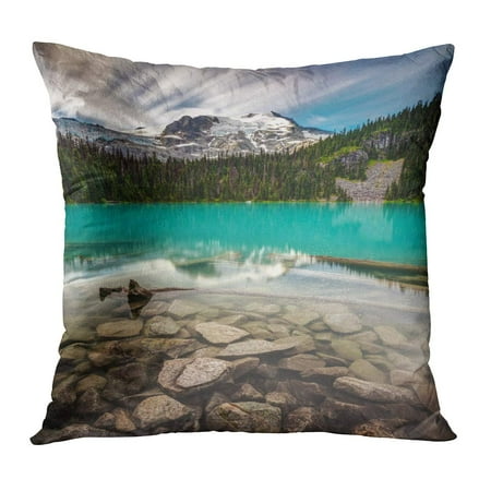 ECCOT Joffre Lakes Dream This is Long Exposure Using Nd Filter to Create Dreamy Effect of Middle High in The Pillowcase Pillow Cover Cushion Case 18x18 (Best Nd Filter For Long Exposure)