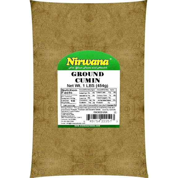 Ground Cumin Powder by Nirwana 16 Oz - Authentic, great for culinary use