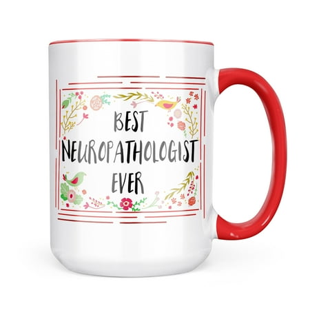

Neonblond Happy Floral Border Neuropathologist Mug gift for Coffee Tea lovers