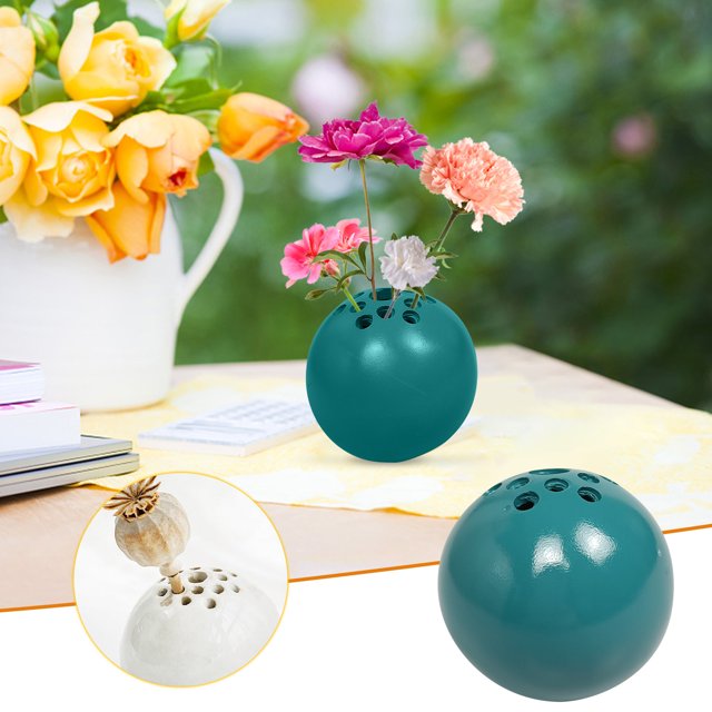 Florero hecho a mano Flor Ambiente familiar Florero decorativo Florero redondo Adorno de arreglo Wmkox8yii HKAHFKAH1032