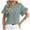 Green, variant on XMMSWDLA Womens Short Sleeve Tops Casual T Shirts Summer Ruffle Soild Round Neck Blouses Loose Fit Basic Tees Running Shirts Women