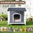 thumbnail image 6 of CQSXDA Weatherproof Outdoor Dog House for Small to Medium Dogs, Wooden Shelter with Asphalt Roof and Raised Floor Design, 6 of 8