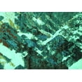 thumbnail image 1 of Ahgly Company Machine Washable Indoor Rectangle Abstract Turquoise Blue Modern Area Rugs, 2' x 3', 1 of 4