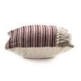 thumbnail image 7 of LR Home Striped Fringed Throw Pillow, Maroon / Black, 20" Square, Count per Pack 1, 7 of 7