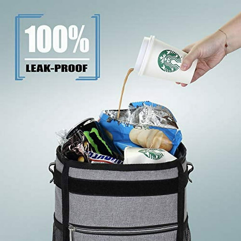 K KNODEL Car Trash Can, Waterproof Garbage Can/ Bag with Lid, Leak