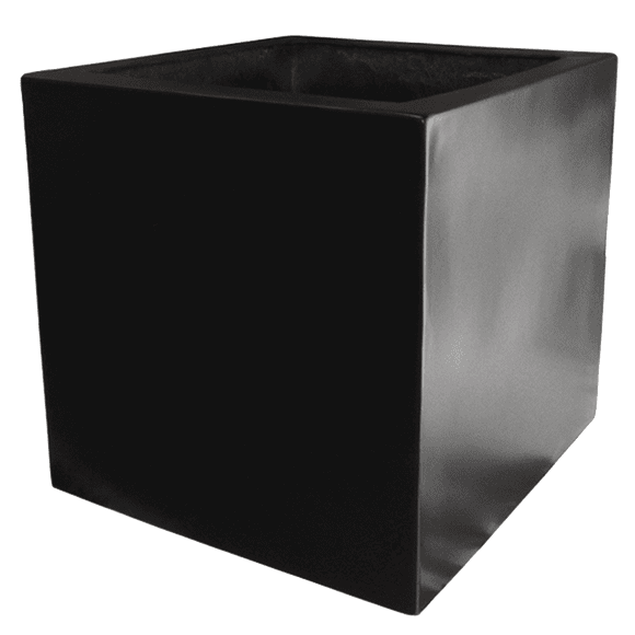 Maceta de Fibra de Vidrio FibraFormas Mod. Cubo 40cm Chocolate