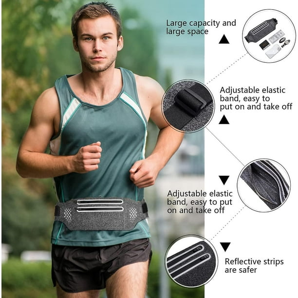 JM Cinturon para correr cinturon deportivo cinturon para correr ajustable impermeable para llevar telefono celular llave para gimnasio JM Walmart en linea
