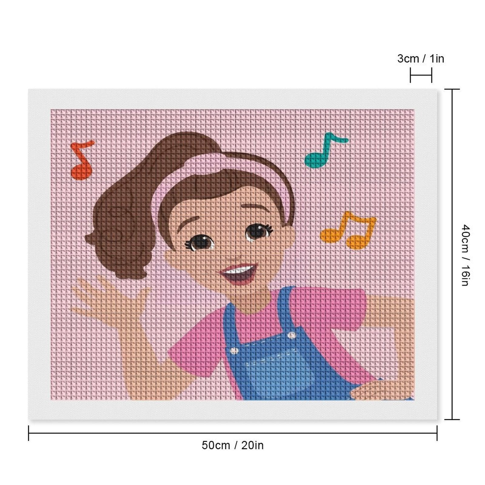 Ms. Rachel Diamond Painting Horizontal (Square Diamond) (Canvas), A Craft For Beginners, Suitable As A Gift Or Home Wall Decoration 16"x20"