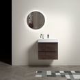 thumbnail image 2 of 24" Walnut Bathroom Vanity with Sink, Large Storage Wall Mounted Floating Bathroom Vanity for Modern Bathroom(without Drain and Faucet), 2 of 9