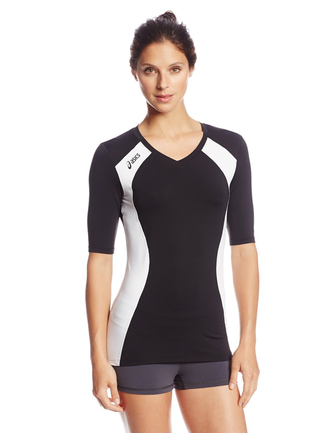 Asics Women's Aggressor Volleyball Jersey, Size: Medium, Black