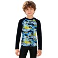 thumbnail image 3 of Tiijoy Long Sleeved Rash Guard for Boys Summer Beach UPF 50+ Swim Shirt Top, Sizes 3-14, 3 of 5