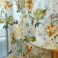 thumbnail image 3 of Ame 1 Pcs Elegant Floral Tulle Voile Window Curtains Panel Sheer Drape Scarf Valances, 39.4''*98.4", 3 of 8