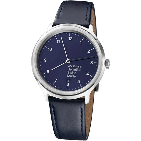 Mondaine Helvetica 40mm Steel Blue Dial Quartz Ladies Watch MH1.R2240.LD