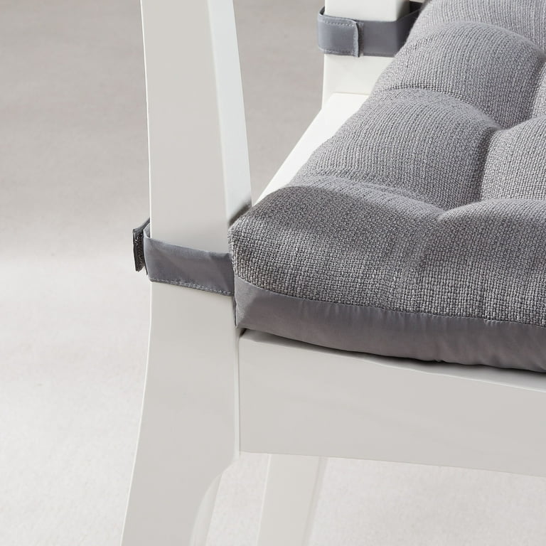 Mainstays Textured Chair Cushion, Gray, 1-Piece, 15.5 L x 16 W 
