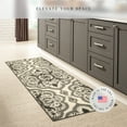 thumbnail image 3 of Maples Rugs Vivian Transitional Medallion Grey Washable Hallway Runner Rug, 2' x 6', 3 of 9