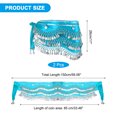 thumbnail image 2 of Uxcell Women's Belly Dance Hip Scarf with Sequins Triangle Wrap Skirts Waist Chain for Party Costume Performance Light Blue, 2 of 7