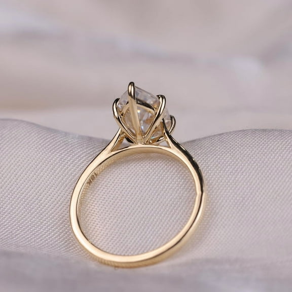 Cora Jewellery 2CT Marquise Moissanite Engagement Ring For Women, 14K Yellow Gold