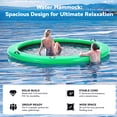 thumbnail image 5 of Bezliving 8FT Sunchill Round Inflatable Float Ring for Adults, Heavy Duty Hammock Pool Lounger with Pump, for Lake, Ocean & Pool, 5 of 7