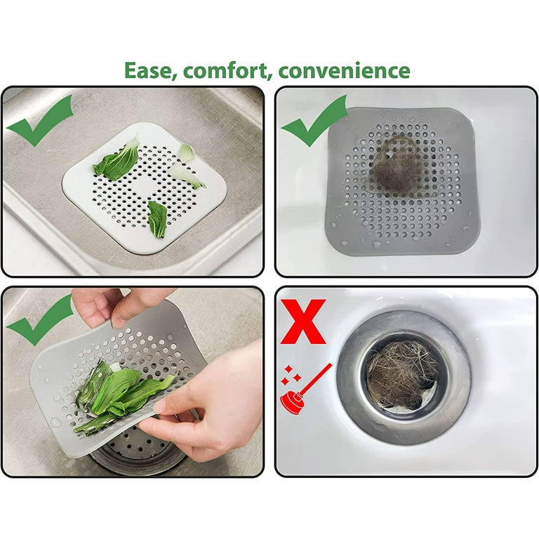 Drain Hair Catcher by X-Protector 2 pcs - Ideal Bathroom Sink Drain  Strainer for All Sinks!