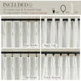 thumbnail image 5 of 60 Inch Extra Wide Pinch Pleated Linen Curtains 84 Inch Length for Living Room Large Window Drapes Light Filtering Privacy for Bedroom Back Tab with Hooks Clip Rings Beige White 60W x 84L, 5 of 8