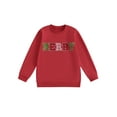 thumbnail image 2 of Mommy and Me Matching Sweatshirts Letter Embroidery Crew Neck Long Sleeve Pullover Tops Casual Streetwear, 2 of 10