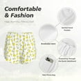 thumbnail image 4 of Bixox Women's Yellow Lemon Leaves pattern 2 in 1 Running Shorts - Lightweight Athletic Workout Gym Yoga Shorts Liner with Pockets - Medium, 4 of 7