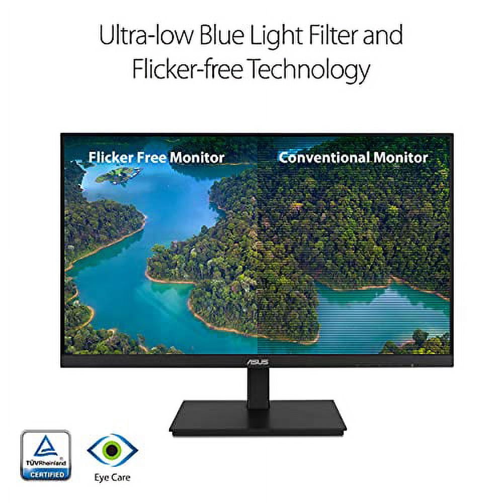 ASUS 23.8" 1080P LED Low Blue Light Computer Monitor, Black, VA24DQSB