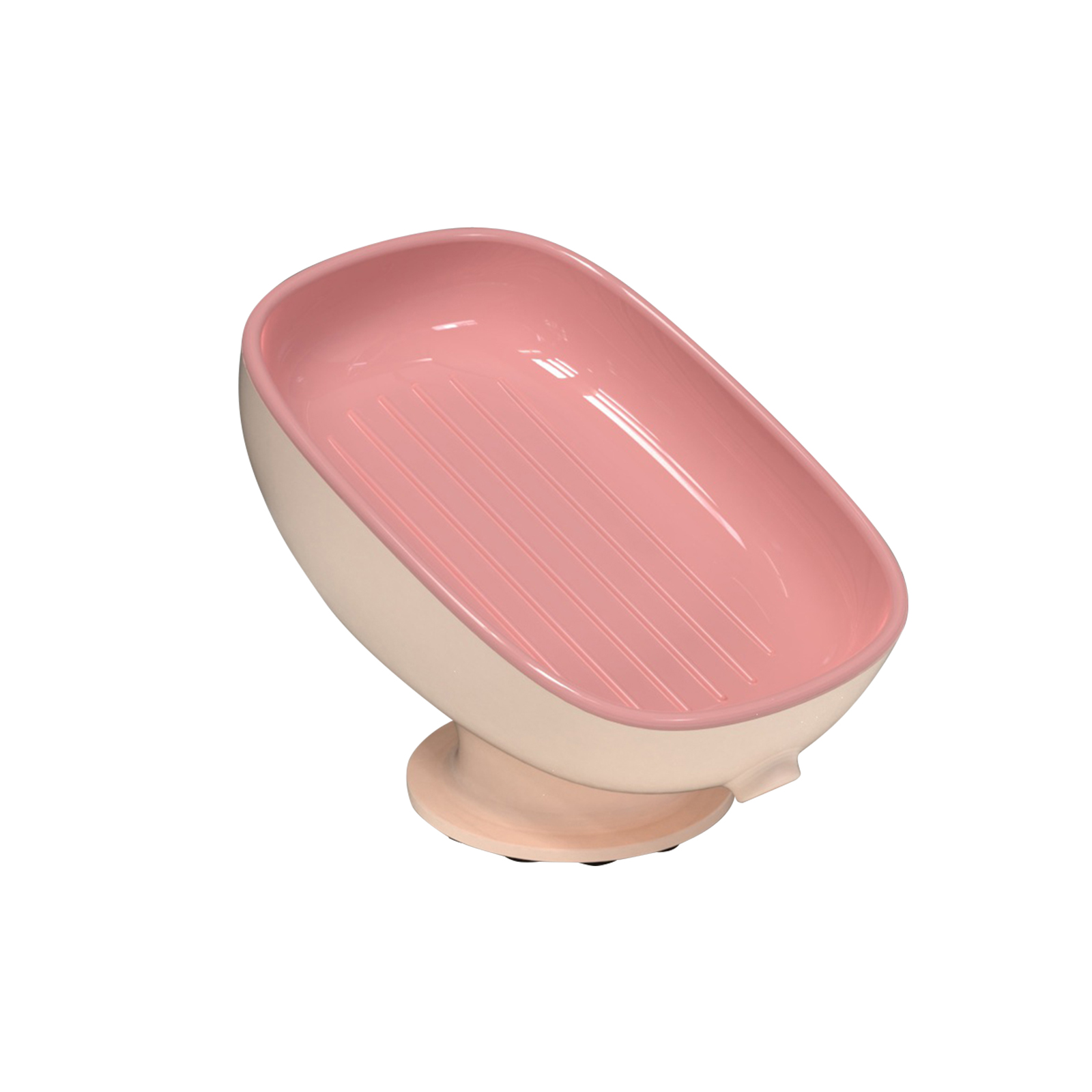 Soap Dish with Drain， Shower Soap Shelf Bath Soap Box Sponge Tray Self