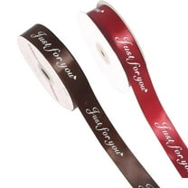 FRCOLOR 5 Yard JUST FOR YOU Silk Ribbon Bow DIY Materials Grosgrain Ribbon Rib Tape Decorative Craft Accessories (Coffee)