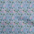 thumbnail image 1 of oneOone Tissu Polyester Spandex Bleu Matériel de Robe Florale Tissu Imprimé Tissu au Mètre 56 Pouces de Large, 1 of 4