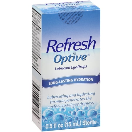 Refresh Optive® gouttes oculaires lubrifiantes 0.5 fl. onces. Boîte